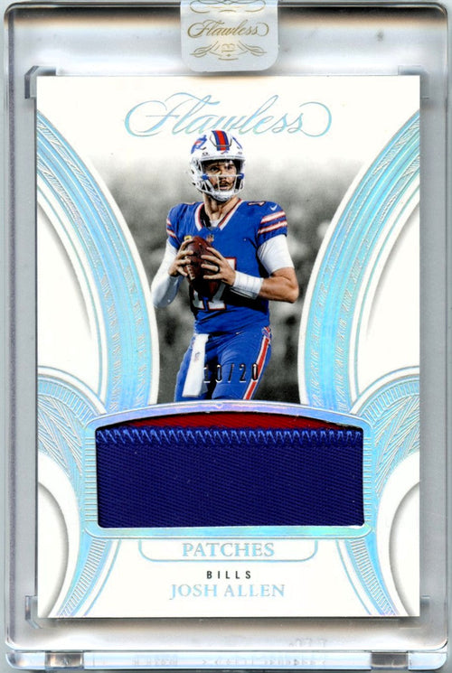 Josh Allen 2025 Flawless Holo Silver Jersey Patch SP 10/20