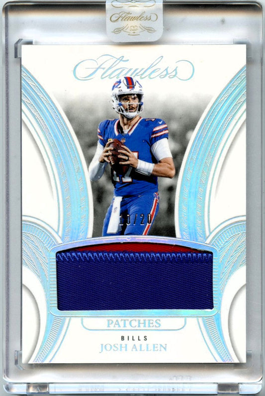 Josh Allen 2025 Flawless Holo Silver Jersey Patch SP 10/20