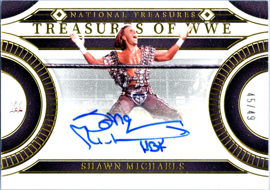 Shawn Michaels 2024 National Treasures WWE Treasures Of WWE Gold Auto SP 45/49