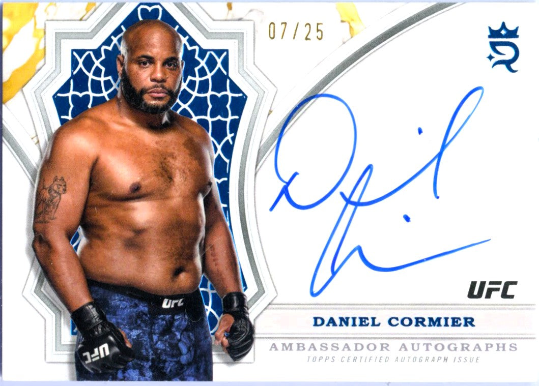 Daniel Cormier 2024 Topps Royalty UFC Blue Ambassador Auto SP 7/25