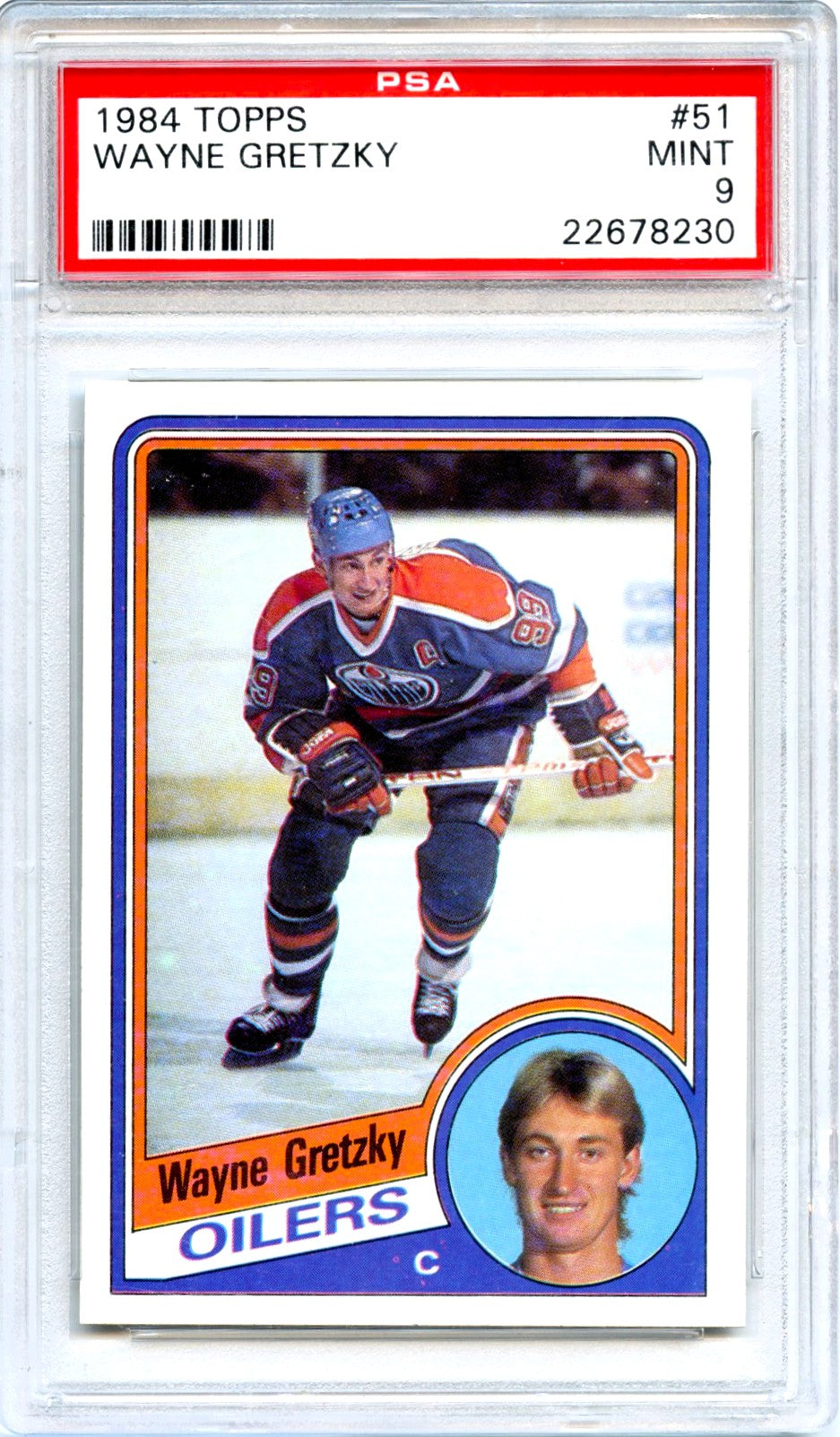 Wayne Gretzky 1984-85 Topps Hockey #51 PSA 9