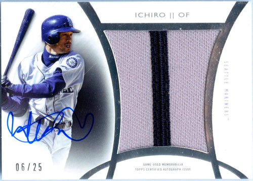 Ichiro 2017 Topps Diamond Icons Game Used Patch Auto SP 6/25