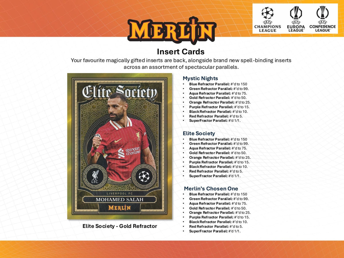 2024-25 Topps UEFA Club Competitions Merlin Chrome Soccer Hobby Box