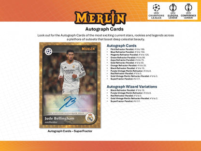 2024-25 Topps UEFA Club Competitions Merlin Chrome Soccer Hobby Box