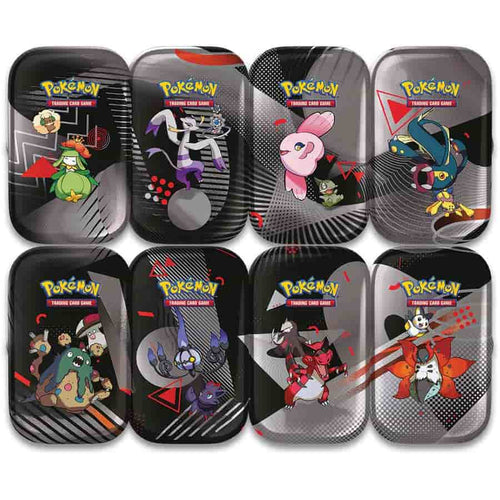 Pokemon - Scarlet and Violet - Black Bolt & White Flare Unova Mini Tin Display (Set of 8)