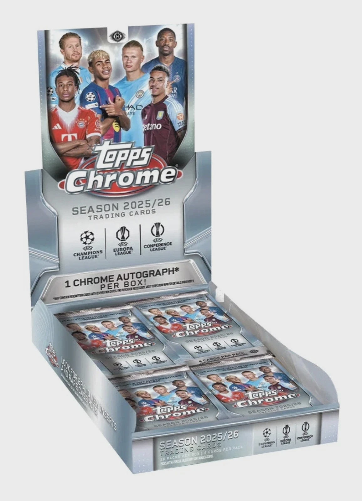 2025-26 Topps UEFA Club Competitions Chrome Soccer Hobby Box