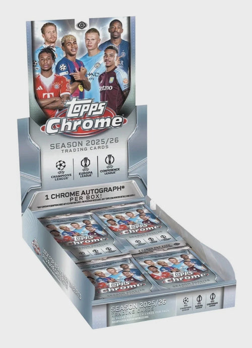 2025-26 Topps UEFA Club Competitions Chrome Soccer Hobby Box