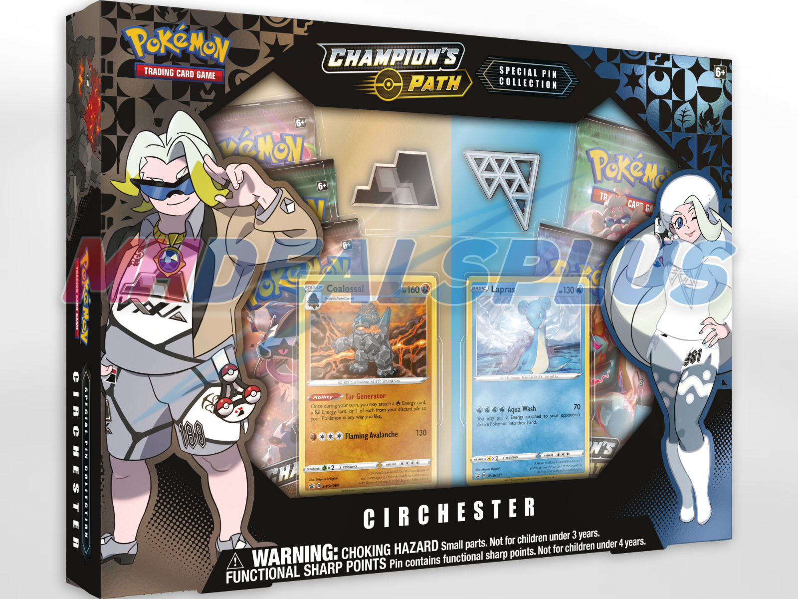 Pokemon TCG Champion's Path Special Pin Collection Case - 6 Boxes