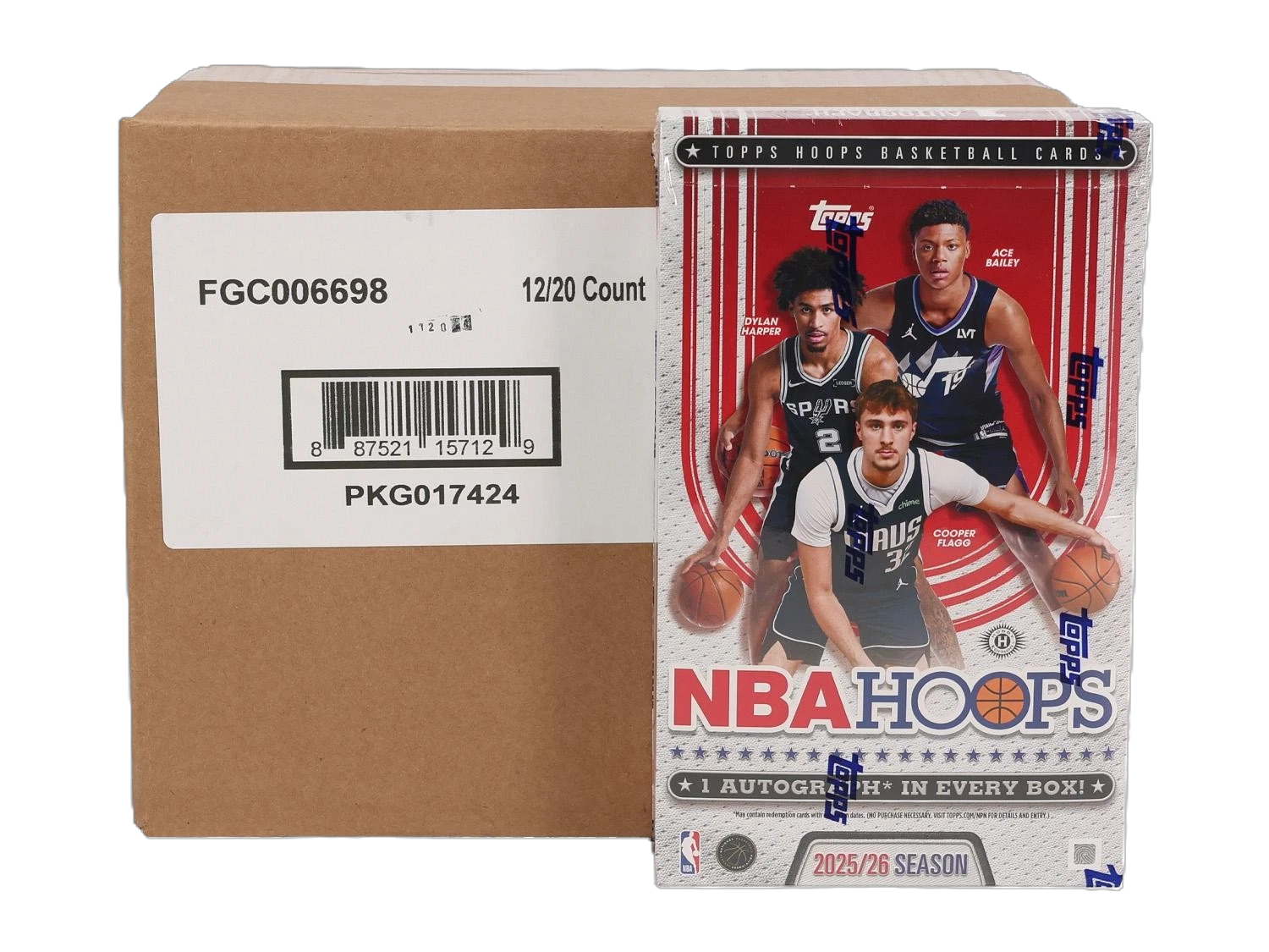 2025/26 Topps Hoops Basketball Hobby 12-Box Case