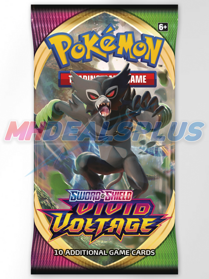 Pokemon TCG Sword & Shield Vivid Voltage Booster Box Sealed Case - 6 Booster Boxes