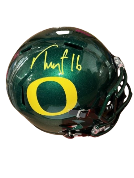 Troy Franklin Autographed Oregon Ducks Full-Size Replica Helmet