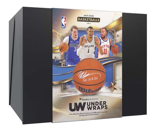 2025-26 Under Wraps Autographed NBA Basketballs Volume I - Single Mystery Box